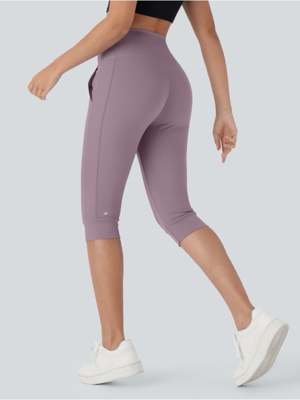 SoftlyZero Plush High Waisted Drawstring Pocket Yoga Pedal Pusher Joggers HALARA - Picture 3 of 9